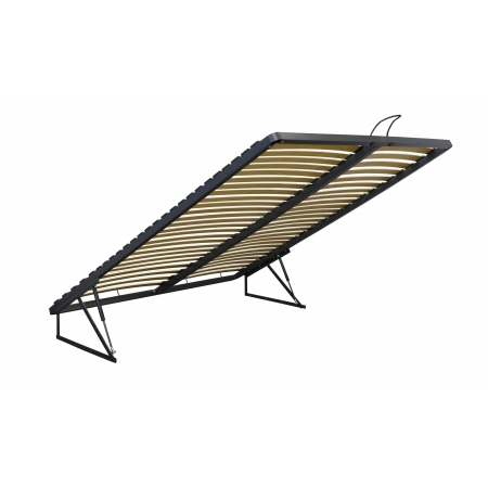 Łóżko 160 x 200 cm stelaż metal pojemnik stoliki + MONTI
